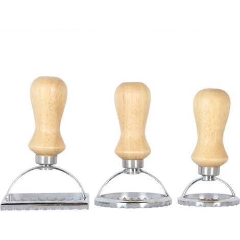 Emporte-pièce rond en acier inoxydable avec manche en bois (1/4)