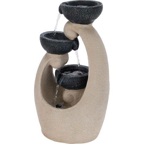 Fontana decorativa a forma di tazza da tè con illuminazione a LED, 48 cm (1/3)