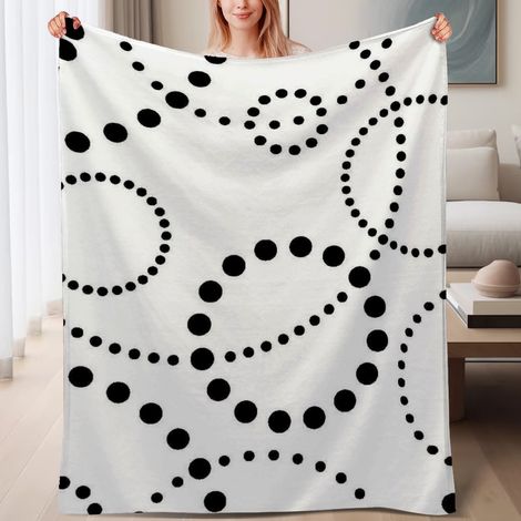 Couverture de lit en polaire, couverture légère et cosy en microfibre chaude pour le printemps, décoration de chambre à coucher, excellent cadeau pour femmes hommes, 6080 pouces (1/4)