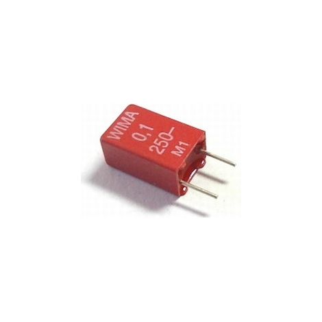 Condensatore in poliestere 100nf 250v R5mm 100k Wima 100nf250vr5