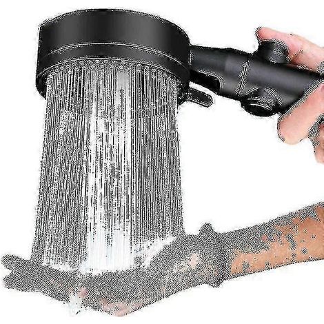 Pommeau de douche haute pression KF à 5 jets et 5 vitesses (noir) WHBYV (1/4)