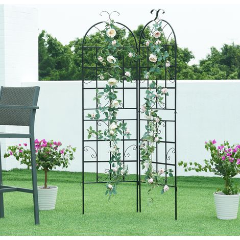 Rankgitter Barrea 2er Set 180x50 cm [casa.pro]
