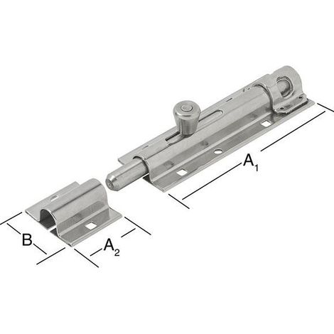 Boulon de serrure de porte 130x40mm.Inox V2A