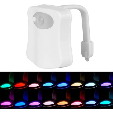 MINKUROW Lampada Da Toilette, Semplice Luce Automatica A Doppio Sensore, Per Wc Da Bagno 16 Colori (1/5)