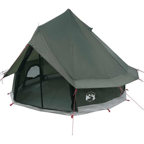 Carpa Tipi Verde militar 250 x 250 cm Poliéster y Acero
