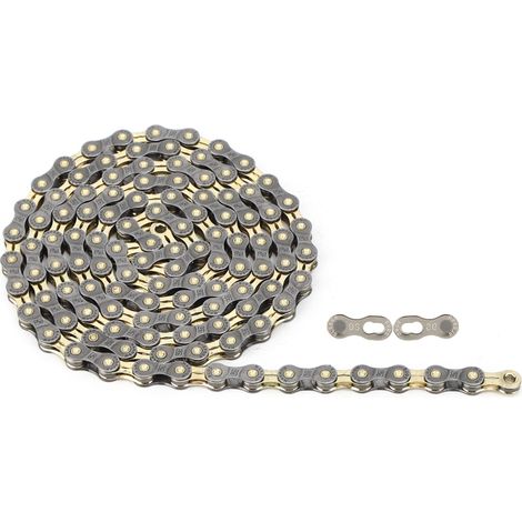 Vélo pliant en alliage d'aluminium avec structure précise et chaîne semi-creuse, accessoire vélo de montagne S9L Gris Or (9 vitesses) (1/5)
