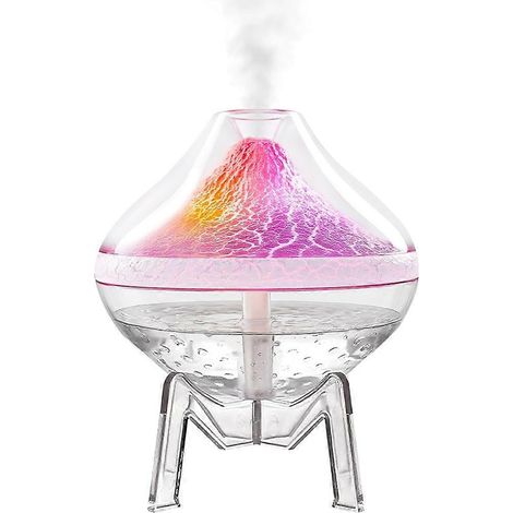 Humidificateurs pour chambre à coucher, brumisateur frais, humidificateur ultrasonique compact, mini humidificateur à lumière LED multicolore dégradée pour plantes A (1/5)