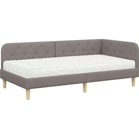 Maison Exclusive - Estructura de cama en esquina Taupé 90 x 200 c