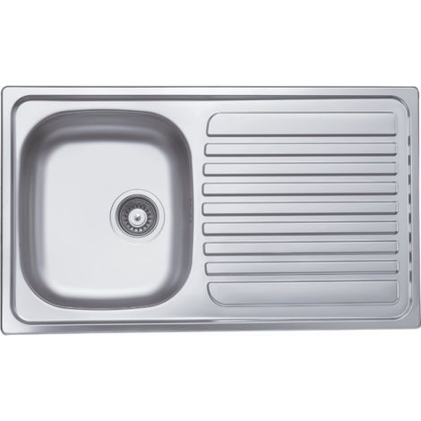 LAVELLO INOX INCASSO 86X50CM 1 VASCA CON GOCCIOLAT