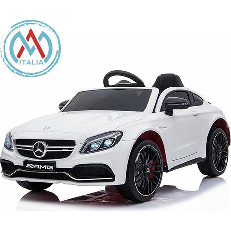 MINI AUTO ELETTRICA PER BAMBINI 12V MERCEDES C63 AMG White-de (1/5)