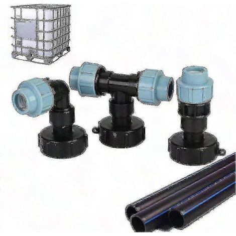 Connecteur de tuyau IBC pour arrosage jardin, adaptateur de robinet domestique, raccord flexible pour lance et pompe (1/3)