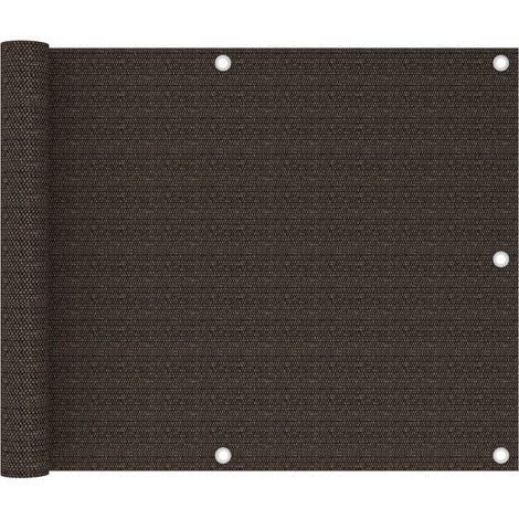 Écran de balcon Marron 75x300 cm PEHD (1/5)