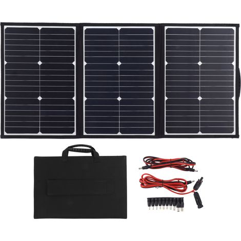 Kit panneau solaire 60W pliable imperméable SP PET chargeur alimentation téléphone pour camping extérieur 3 plis 18v (1/5)
