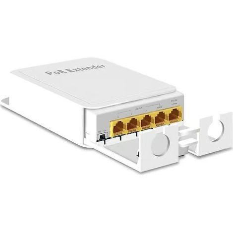 Répéteur PoE étanche IP55 extérieur 5 ports 1000 Mbps, commutateur réseau 1 vers 4, extension PoE pour caméras IP