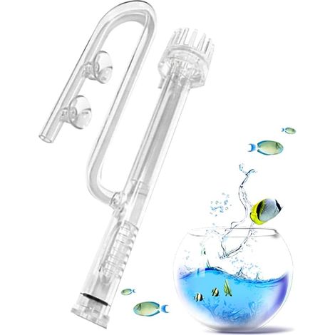 Glas Aquarien Oberflächenabschäumer 17mm für 16mm Wasserleitung Aquarium Wasseroberfläche Skimmer Filterrohr Oberflächenabsauger, für Aquariengröße 100-120cm