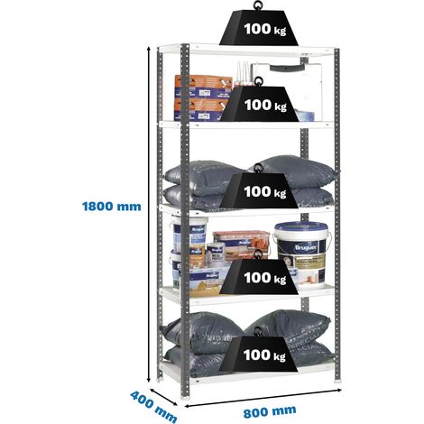 Simonrack COMFORT MINI 5/400 Metallregal Anthrazit Weiß