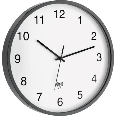 Horloge murale TFA Dostmann 60.3511.10 radiopiloté(e) 30.2 cm x 40 mm anthracite (1/3)