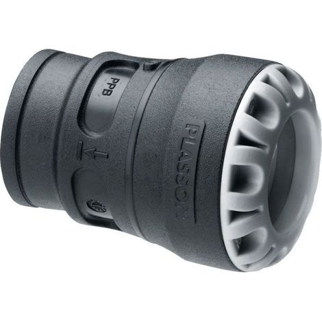 Raccord droit encliquetable PE Ø40 - Femelle 1''1/2 (40/49) avec portée plate ISO 228 et joint fourni - Plasson (1/2)