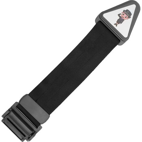 Protège-ceinture de sécurité auto noir réglable avec adaptateur de boucle