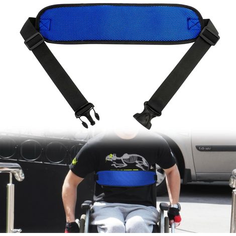 Ceinture de Sécurité pour Fauteuil Roulant, Ceintures de Sécurité Rembourrées avec Boucles Réglables pour Personnes âgées, Medical Ceinture Abdominale de Sécurité pour Fauteuil Roulant