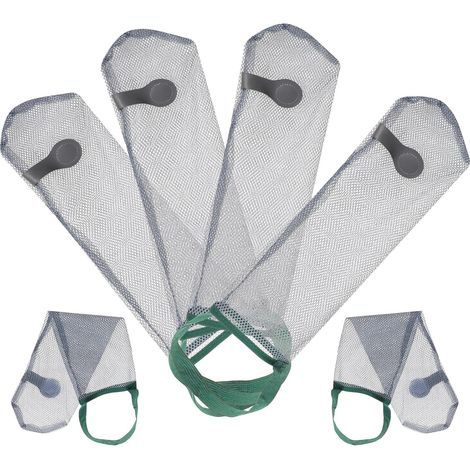 Lot de 6 sacs à noix en filet sacs en polyester aérés avec