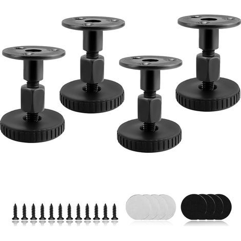 Furniture Legs 27-64 mm, 4 Pieces Adjustable Furniture Legs, Height Adjustable Table Legs, Two Mounting Methods, with Anti-Scratch Pads and Mounting Accessories, for Furniture (1/4)