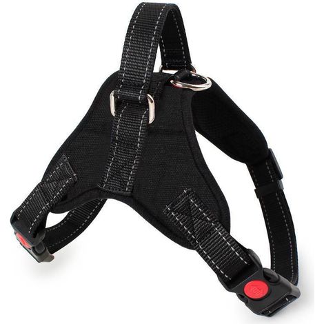 TONCHEAN Harnais pour chien,Harnais pour Chien sans Traction, Confort Réglable et Respirable, Laisse Incluse, pour Petit Moyen et Grand Chiens, Idéal pour l'Entra Nement et la Marche M Noir (1/5)