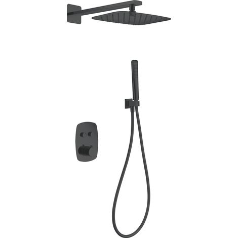 IMEX - columna ducha empotrada termostática negro