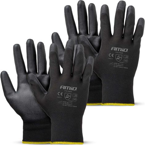 Gants de protection en polyuréthane taille 10 3131X 4 pièces amio-04633 (1/5)