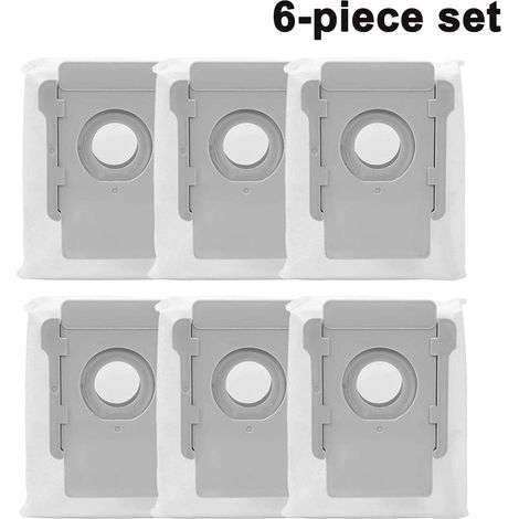 Sac Aspirateur Robot - Pour i7 E5 E6 - Filtration 99,9 % - Matière Non Tissée + PP - Compatible Base Station - Lot de 10 (1/5)