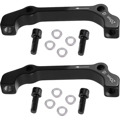 Adaptateur de Frein à Disque de Vélo, F180/R160 Adaptateur de Montage D'étrier de Frein à Disque Adaptateur de Frein à Disque en Alliage D'aluminium Support de Cadre de Fourche Avant Arrière (2Pcs) (1/5)