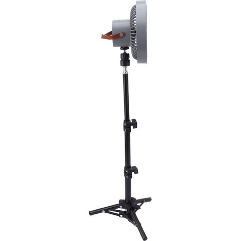 Tragbarer Standventilator mit 10000 mAh Akku, USB-wiederaufladbar, verstellbarer Oszillation und Stativ für Zuhause und Camping, Grau (1/5)