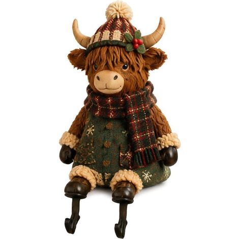 Creative New Christmas Stocking Hanger/Storage Rack/Resin Craft/Christmas Tree Decoration - Highland Bull -