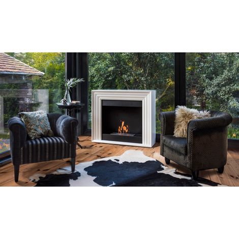 Chimenea de bioetanol PLANET blanco 115 cm
