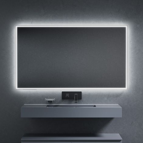 Inda - LED-Spiegel Pirano+ 140x80cm satiniert Licht und Intensität dimmbar