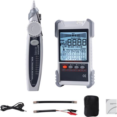 Testeur câble réseau ET616 – LCD, PoE, appariement, longueur, court-circuit/ouvert, sensible (1/5)