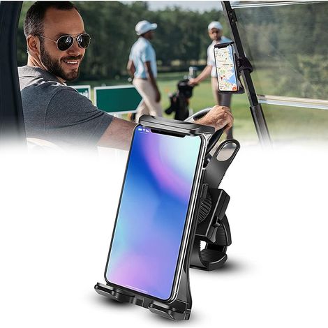 Porte-téléphone pour caddie ajustable antidérapant, support mobile rotatif à 360°, accessoire de chariot pour adultes (1/5)