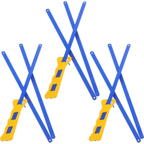 Mini Scie à Main Solide en Plastique Bleu, Scie à Métaux Portable 12 Pouces, Design Ergonomique, pour Jardinage et Bricolage Extérieur (1/5)