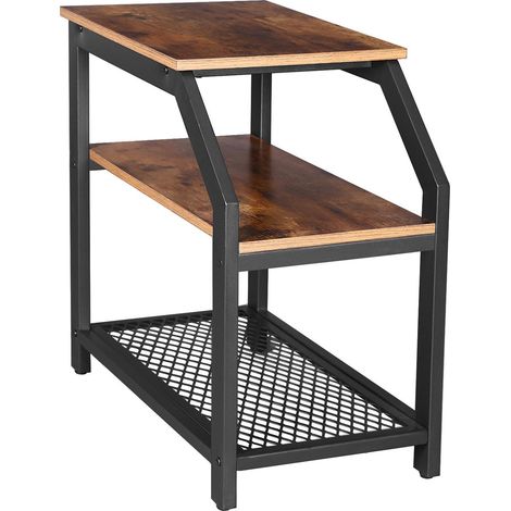 Kleiner dunkelbrauner Tisch für das Bett BEGRYF 30x59x60 (1/5)