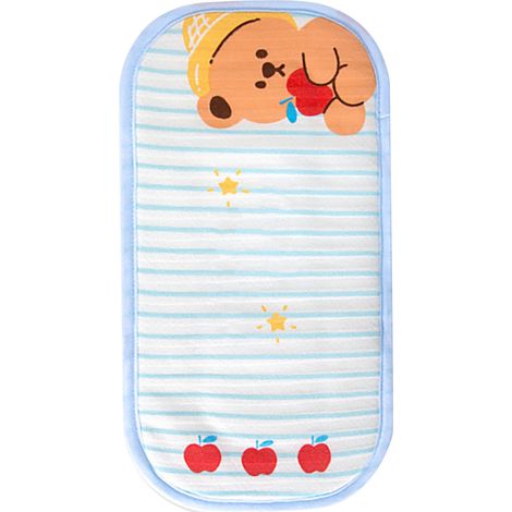 Coussin rafraîchissant pour bébé, manchon d'allaitement doux et confortable, avec large bande élastique, motif ours rayé. (1/5)