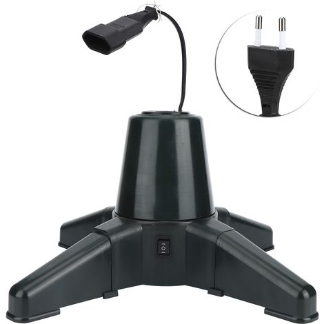 Support de Sapin de Noël Rotatif Électrique 360°, Base Tournante avec Plateau Décoratif 40 cm (1/5)
