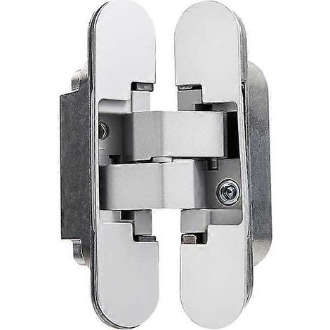 Charnière invisible pour portes, lot de 2 charnières invisibles pour portes lourdes, charge 40 kg, ouverture à 180°, zamak