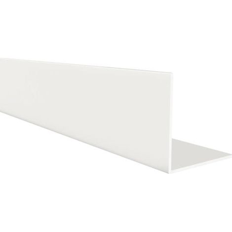 Profil angulaire Fabriqué en aluminium Finition blanche Mesures 40401000mm Longueur du profil 1 mètre épaisseur 2 mm 1 unité