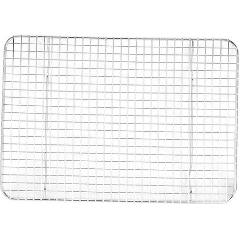 Grilles de refroidissement en acier inoxydable pour barbecue. gâteaux. pains et biscuits. ustensiles de cuisine. 37.5 x 25 x 2.5 cm (1/4)