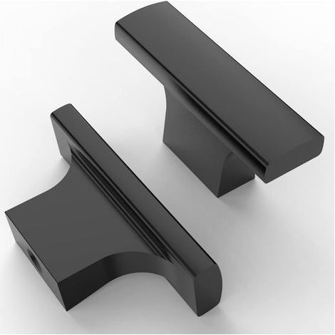 10 Schubladengriffe, Möbelknöpfe in Schwarz, Schrankknöpfe, Vintage-Schubladenknöpfe in Schwarz, Küchentürgriffe zur Dekoration (1/5)