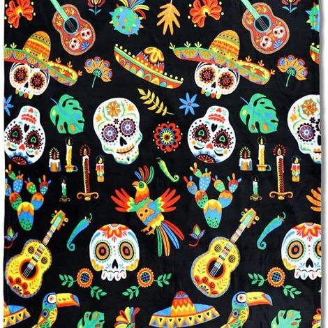 Couverture d'Halloween 100 cm x 130 cm, idéale pour les lits de fête - 80 (1/3)