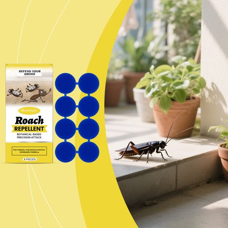 Cockroach bait patches for kitchen, living room, and indoor use, convenient for everyday household use - 8 patches + adhesive backing (8 pieces) (1/5)