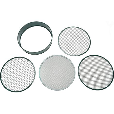 Tamiz de jardín fabricado en acero inoxidable 304 con 4 tamices intercambiables (3/6/9/12 mm), Ø 30,5 cm, verde (1/5)