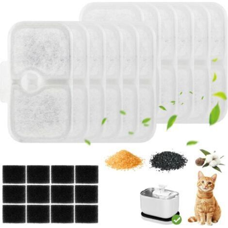 12 Pcs Cat Water Fountain Filter for Petlibro, Filters for Cat Water Fountain, Pet Drinking Fountain Filters for PLWF105/PLWF115/PLWF005