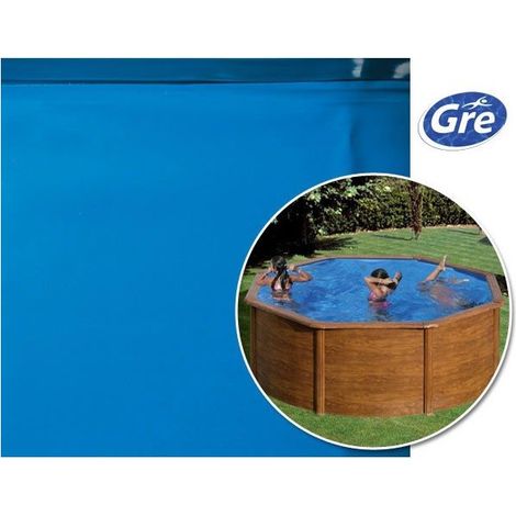 GRE – Liner piscine ronde Ø300 cm – Hauteur 120 cm – Rail d'accroche – Couleur bleu – Pour piscine acier